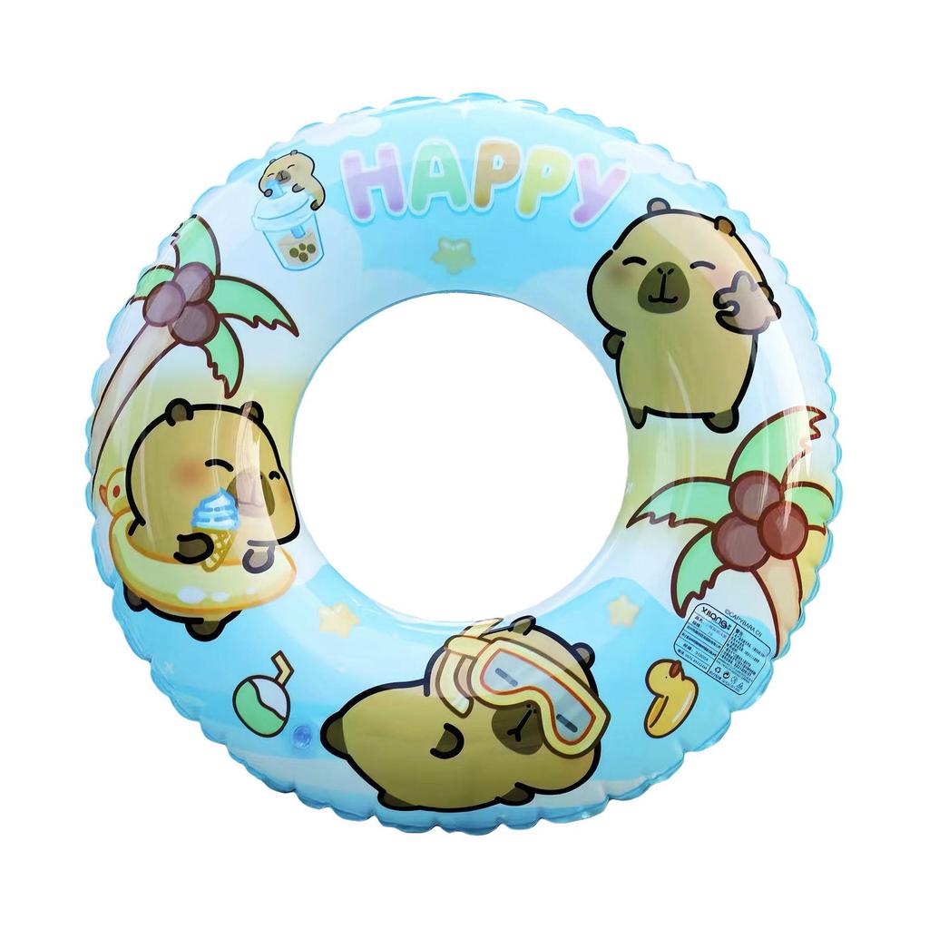 Capybara Baby Swim Ring: Thickened, Cute, Anti-Rollover Underarm Float for Children