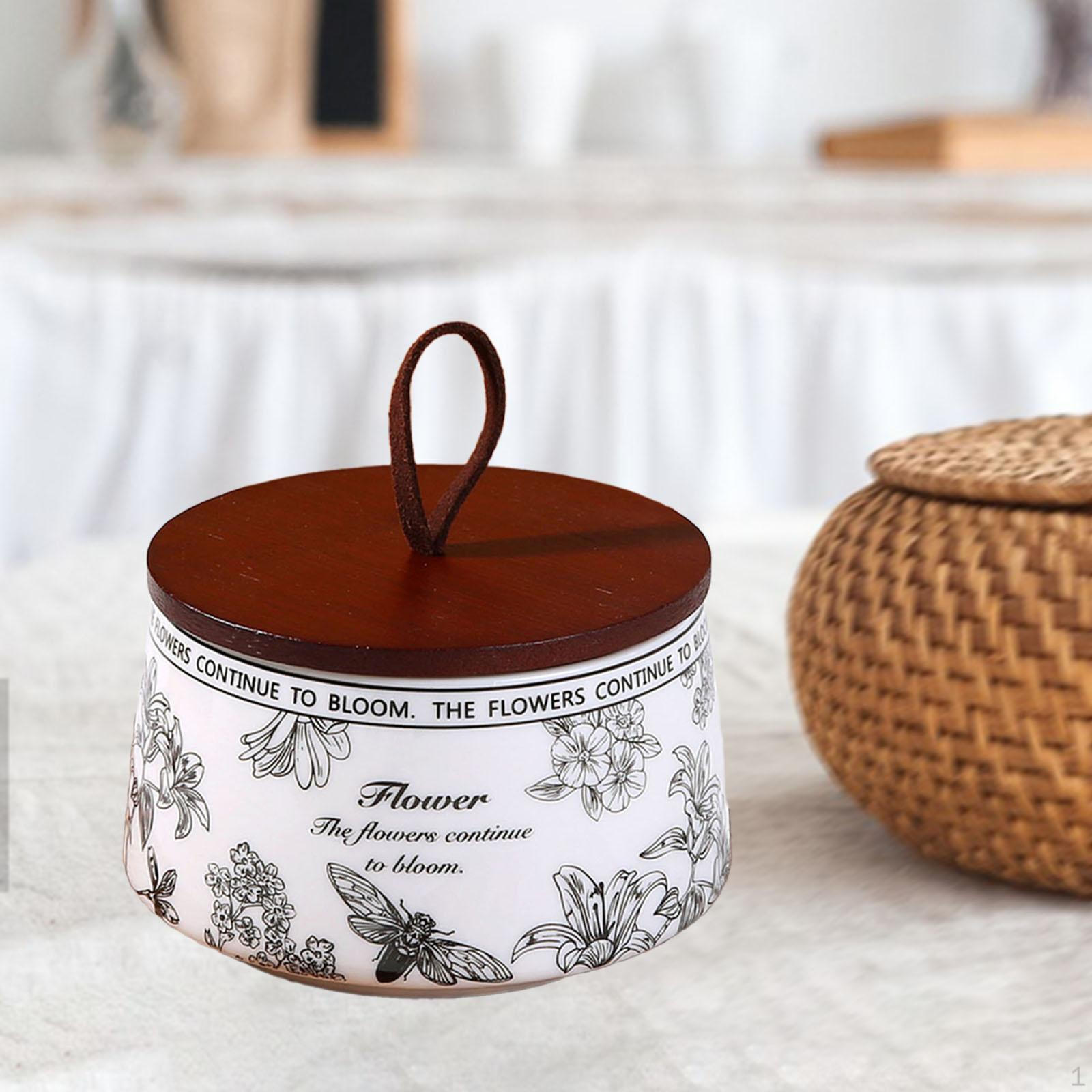 

Керамическая банка для хранения продуктов питания и ручка, декоративная банка для чая, для зерновых закусок, домашних животных Bee