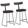VidaXL Bar Stools Set of 2 Black 49x43x79 Cm Solid Mango Wood, Chair, Kitchen Bar Chair, Chair of 4013517