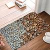 Pebbles Pattern Polyester Doormat Non-Slip Bath Mat Indoor Outdoor Home Decor Carpet Living Room Bedroom Kitchen Rug