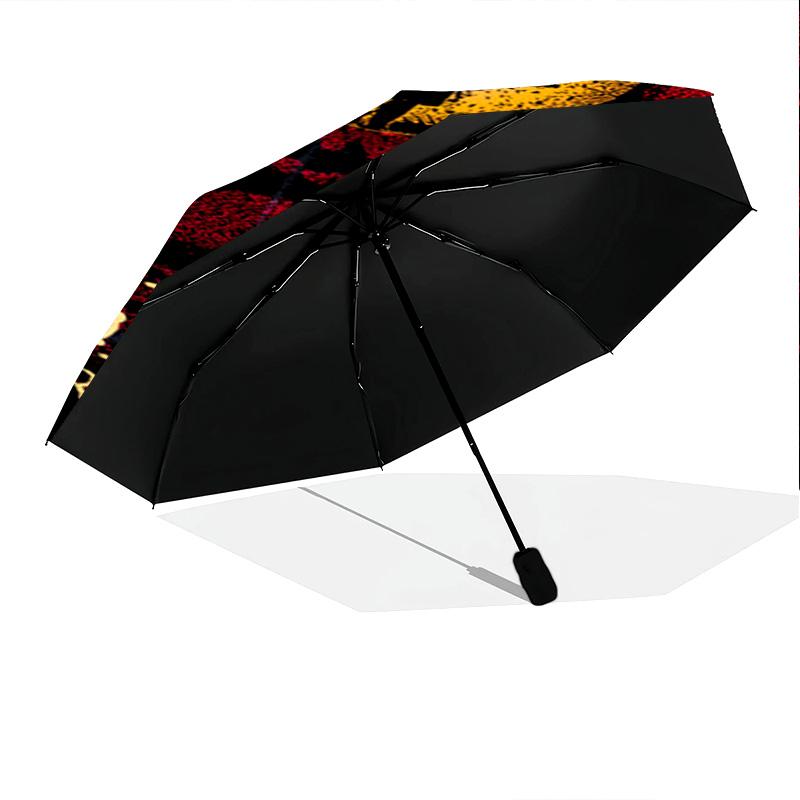 Key Flame Folding Umbrella Portable Suitable For All Seasons Three Folds Light Umbrella