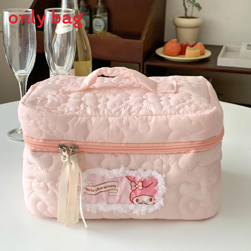 Melody Plush Cosmetic Bag With Zipper For Daily Use And Travel Storage