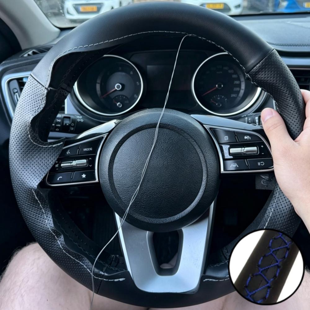Hand Stitched Perforated Artificial Leather Steering Wheel Cover For Kia K5 Optima Cee'd Ceed Forte Cerato (AU) 2018