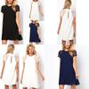 Elegant Summer Girls Lace Applique Sleeve Dress With Solid Color Backless Design