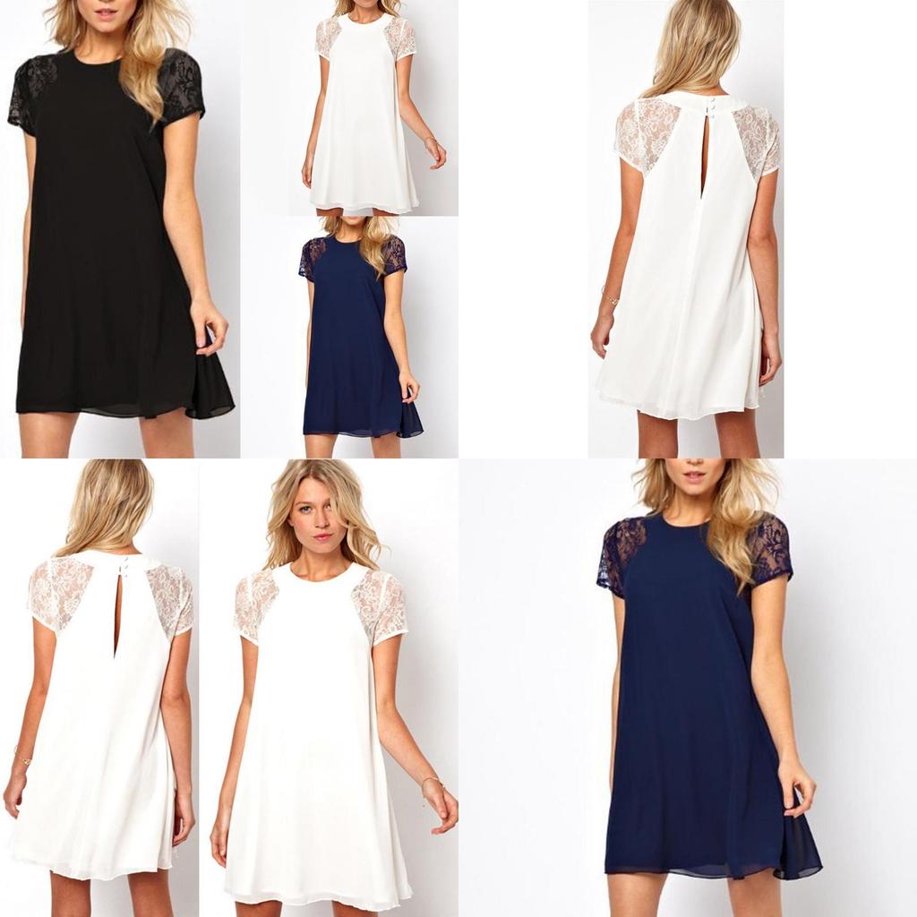 Elegant Summer Girls Lace Applique Sleeve Dress With Solid Color Backless Design