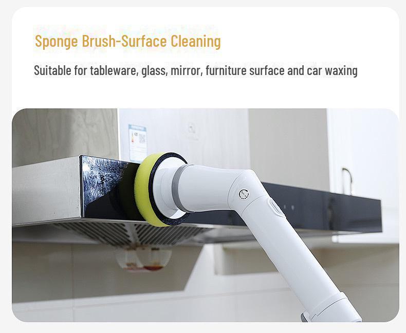 New Telescopic Electric Cleaning Brush: Long-Handle, No-Bend, Rotating Mop for Easy Cross-Border Cleaning