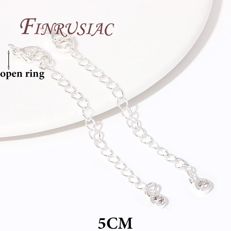 

5CM 18K Gold Plated Extension Extended Tail Chains with Lobster Clasps Connectors Findings For Jewelry Making DIY Accessories 2 pieces