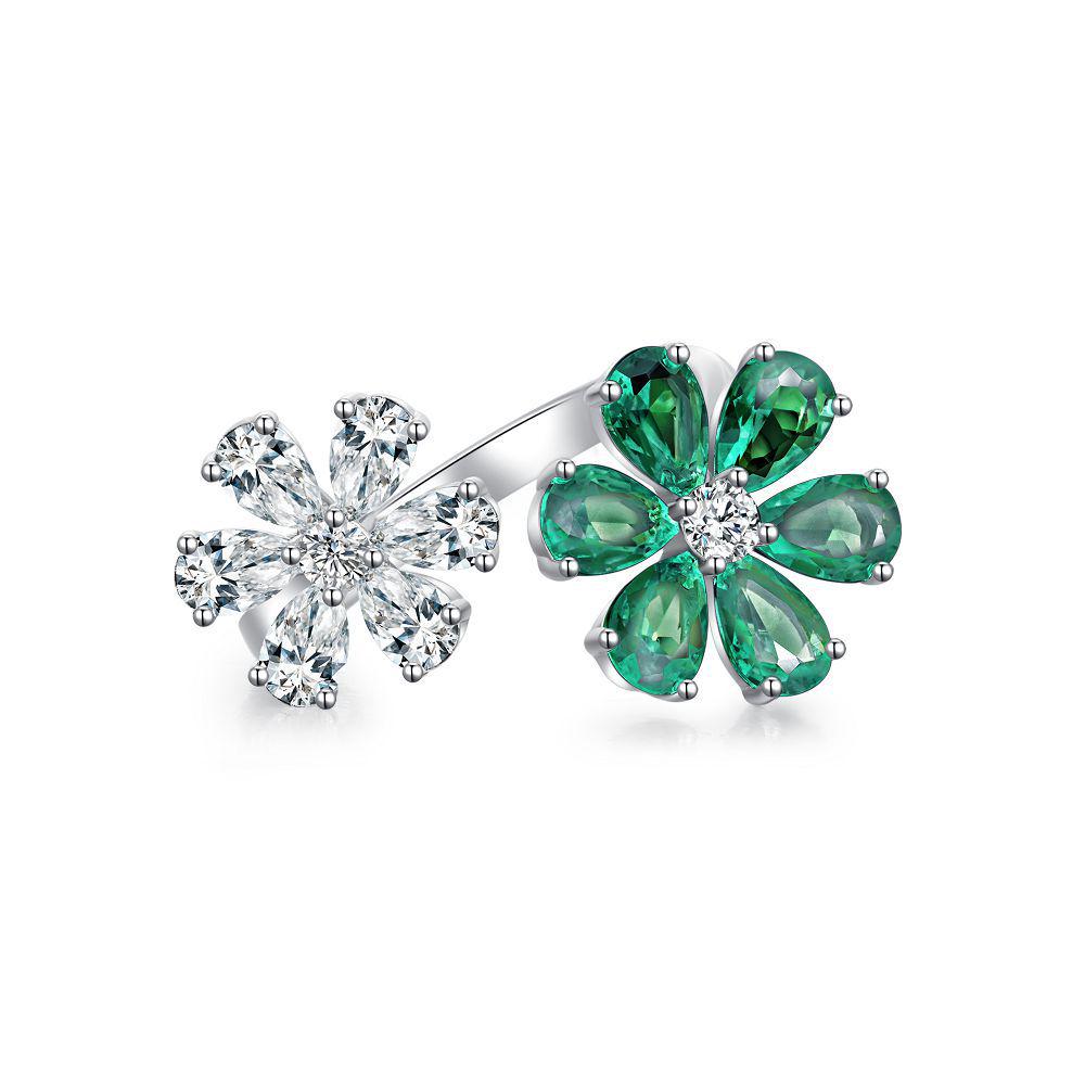 

Кольцо с красным незабудочным камнем, серебро S925, регулируемое, не тускнеющее, женское украшение Adjustable