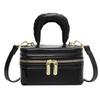 Luxury design sense mini crossbody bag Korean solid wax oil leather high-end texture simple small square bag
