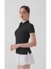 Women's Short Sleeve Yoga & Sports Polo Shirt - Breathable Fitness & Outdoor Running Apparel for Tennis, Badminton, and Golf.