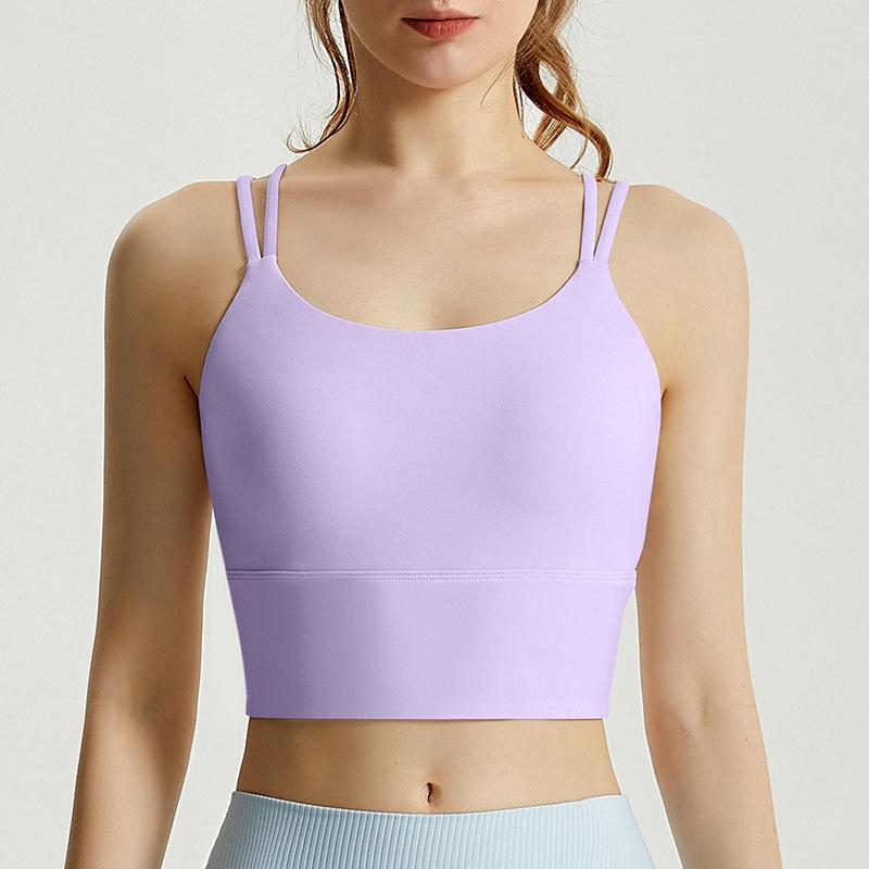 Women's Shockproof Anti-Sag Sports Bra - High-Intensity Running & Yoga Vest with Fixed Cup