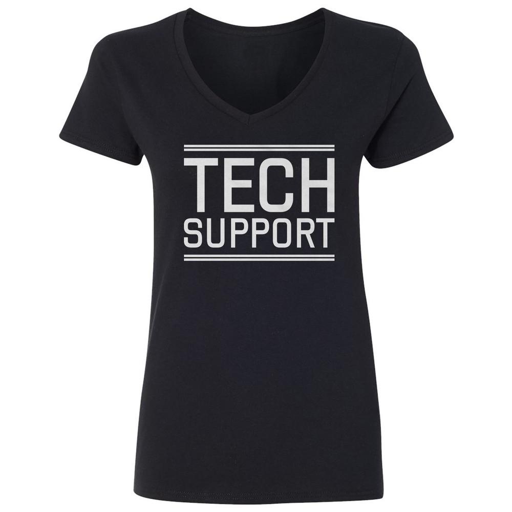 Tech Support White House Doge It Nerd Math Funny Ladies  V-Neck Tshirt Unisex T-Shirt M