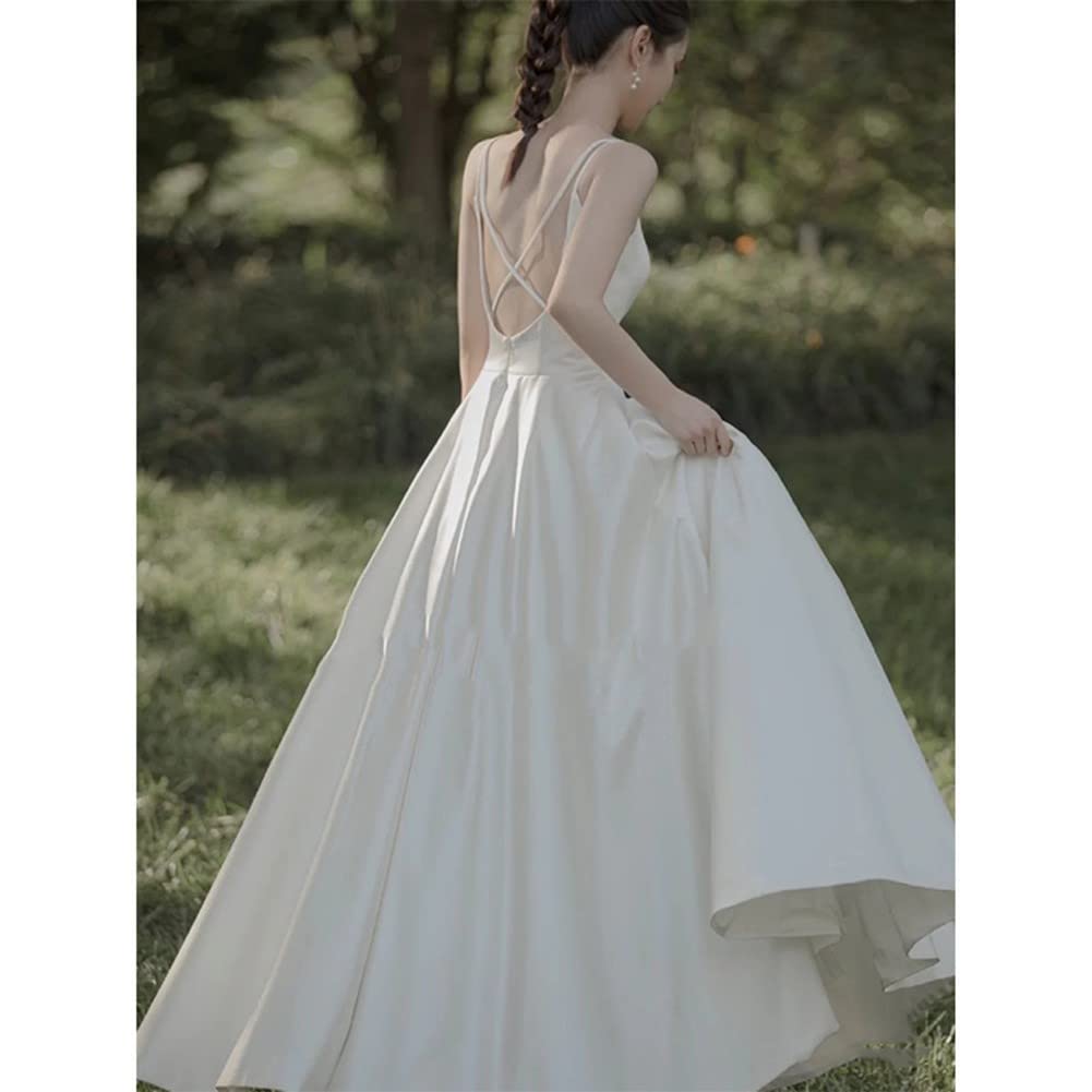 One Long Wedding Beach Overseas Wedding [Fiveen] Pre-Photoshoot Dress, Piece, Dress, After-Party, White, Simple, Sleeveless, Selfie, Photo, Photo,