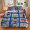 3pcs Donald Duck & Friends Character Printed Quilt Set Soft and Comfortable Quilt Cover for Bedroom, Guest Room Bedding Set