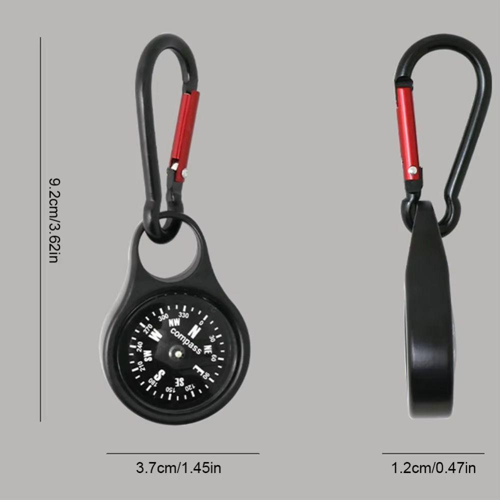 Clip-on Design Quick Hanging Compass Zinc Zinc Zinc Alloy Mini Survival Compass  Driving