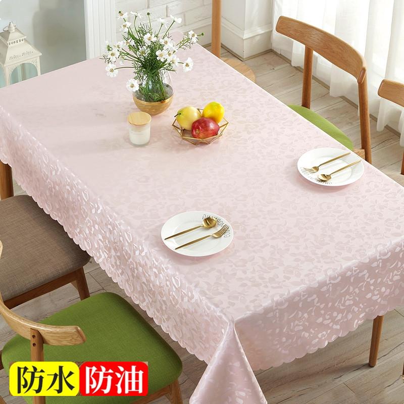 Runde Tischdecke aus Kunststoffspitze, dicke, mehrfarbig bedruckte Tischdecke, wasserdicht, ölbeständig, waschbar