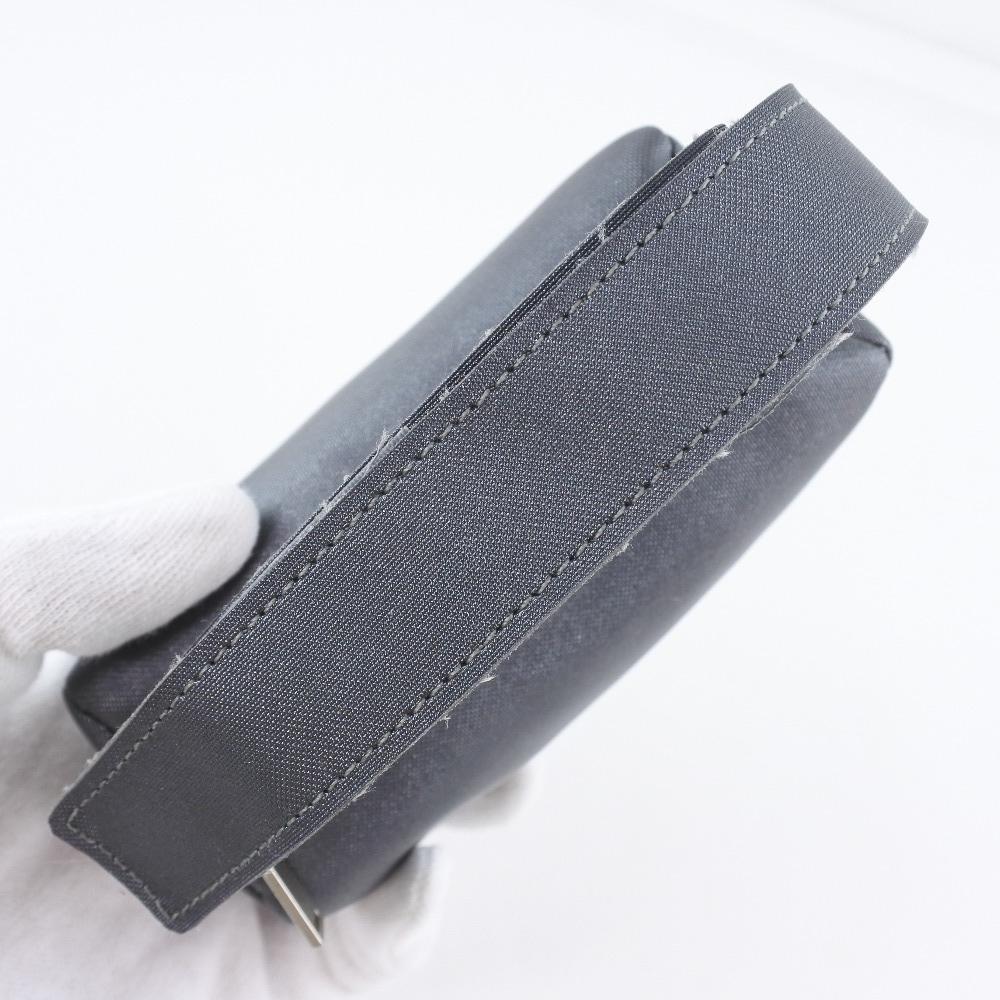 CHANEL Pouch vintage logo gray Nylon Women Used