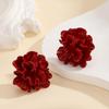 Orecchini a bottone smaltati a forma di fiore piegato 3D color rosso acceso per donna, personalità, temperamento, gioielli minimalisti