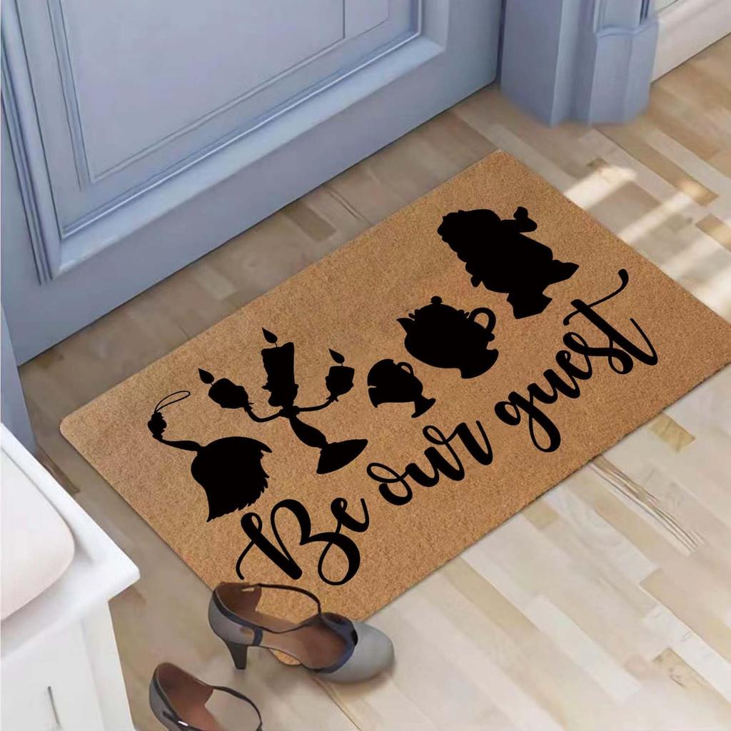 Be Our Guest Doormat Rubber Bathroom Kitchen Mat Garden Garage Door Floor Mat Non-Slip Carpet Entrance Rug