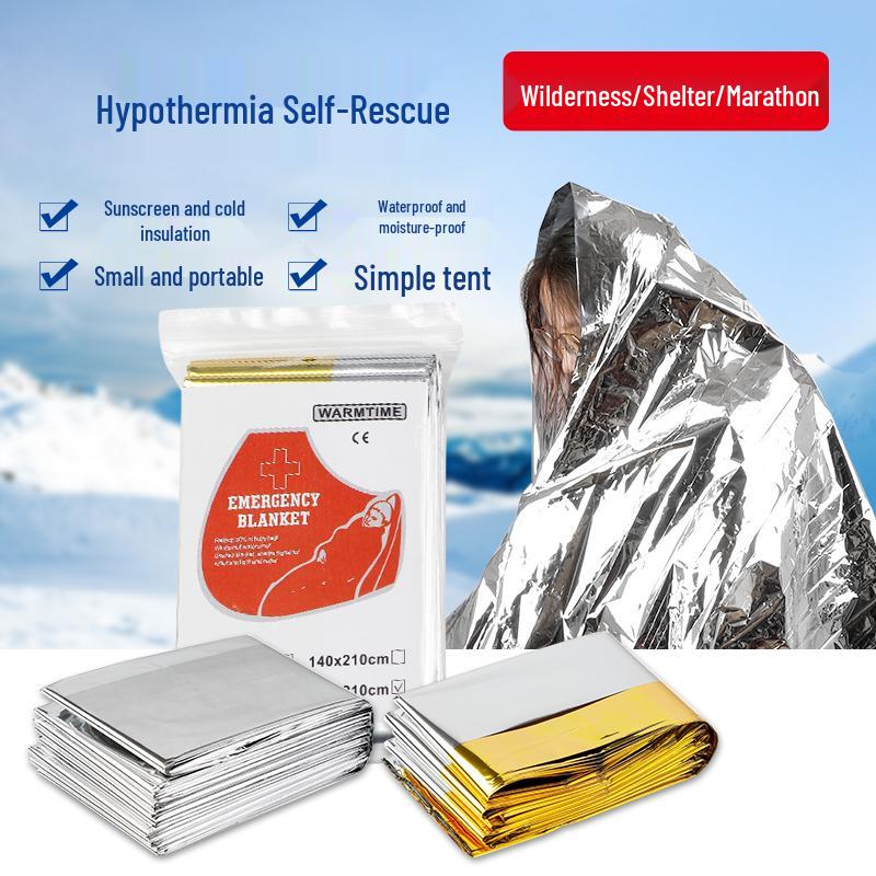 

Наружное аварийное одеяло для выживания - Изоляция и согревание для первой помощи и сна 1 Piece Silver 130*210cm