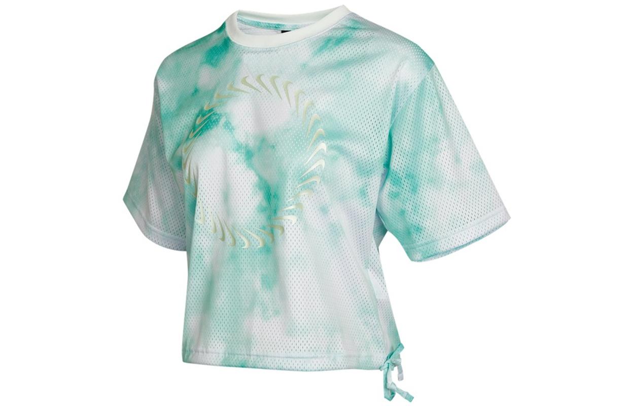 Nike Crop Tops Women s Green Crew Neck Moderate CZ9325-342 S