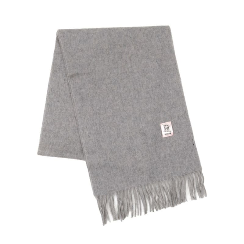RECLOW RECLOW LAND 100% Cashmere Muffler Gray