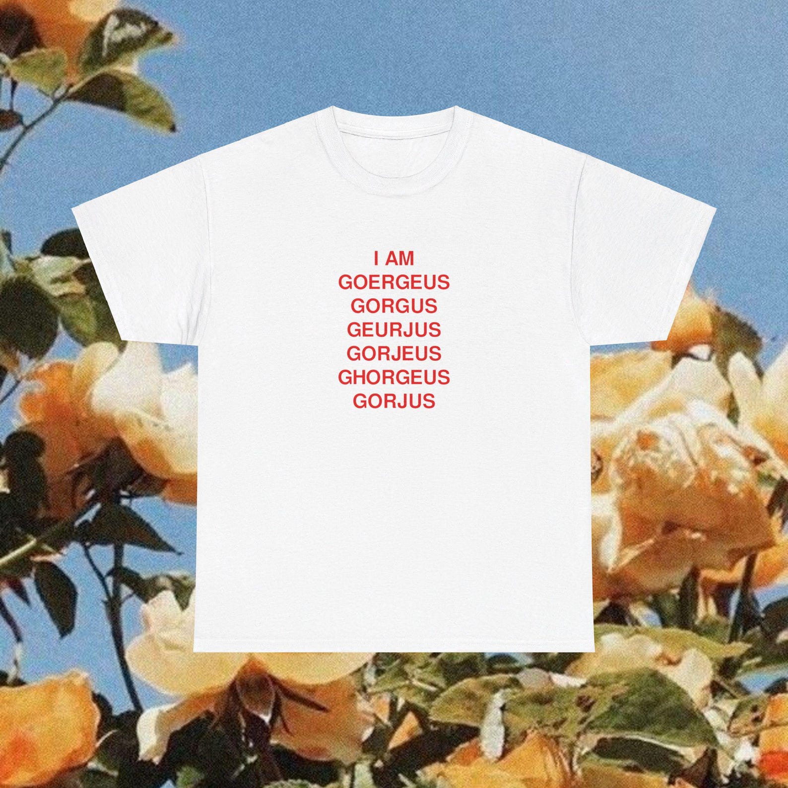 I am gorgeous, shirt, ironic funny 2XL