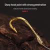 Gold Sleeve Double Hook Barbless Finished Fishing Hook for Crucian Carp and Wild Stream Fishing