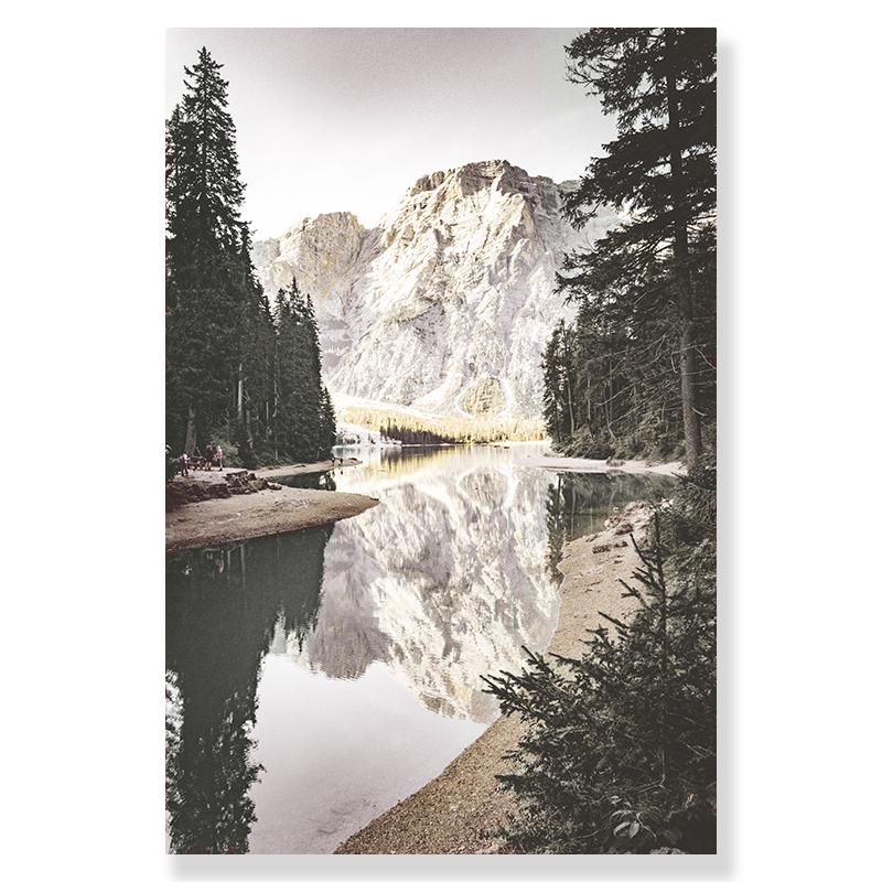 Landscape Flower Picture Canvas Painting Wall Art Autumn Scenery Mountain Lake Grass Poster and Print for Modern Home Wall Decor
