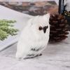Leuke Owl White Black Furry Ornament Decor Adornment Simulation Gifts