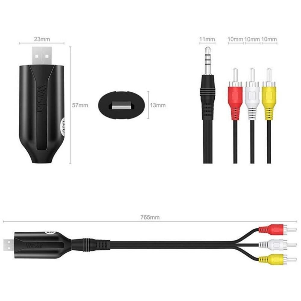 Multifunctional USB To AV Converter Plug and Play Analog Video Capture Card  for PC