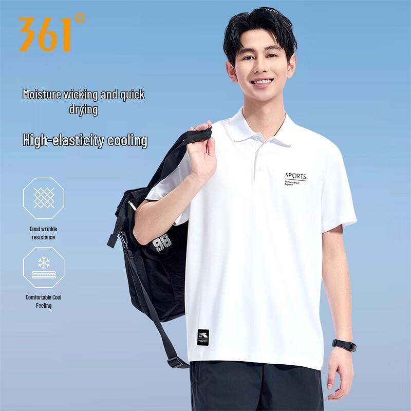 361 Degrees Men s Short Sleeve Cooling Polo Shirt M