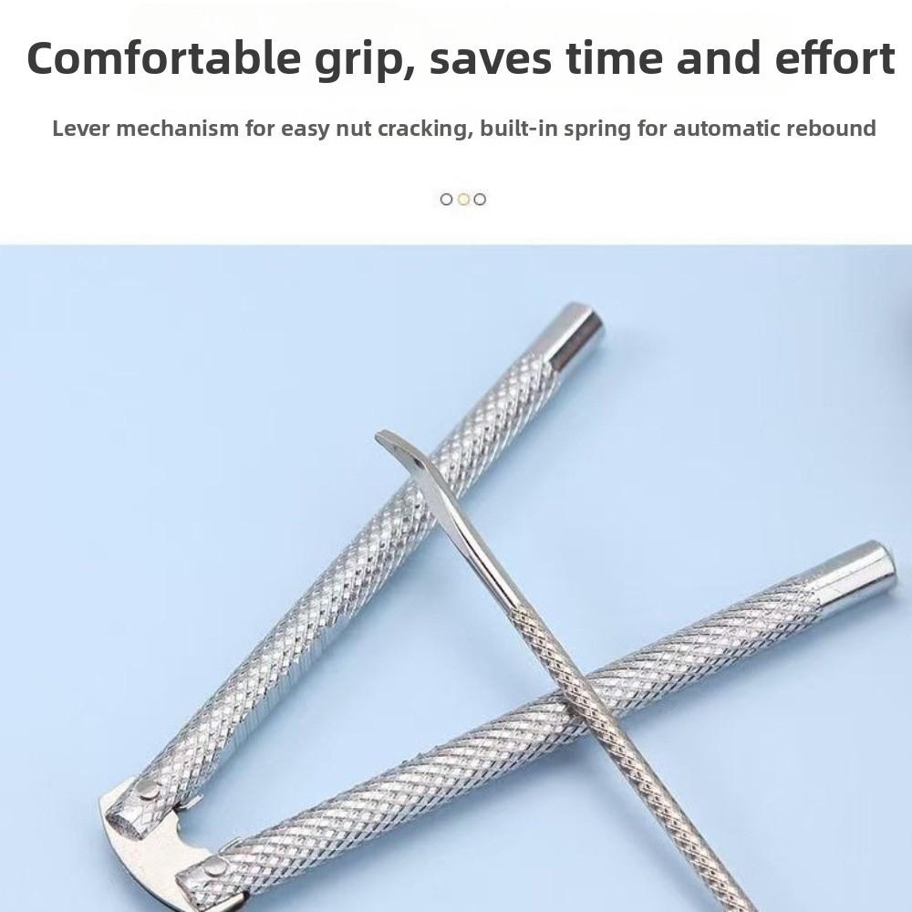 Easy Grip Multifunction Walnut Cracker Quick Crack Efficient Nut Sheller Stainless Steel Heavy Duty Pecan Sheller Home Use