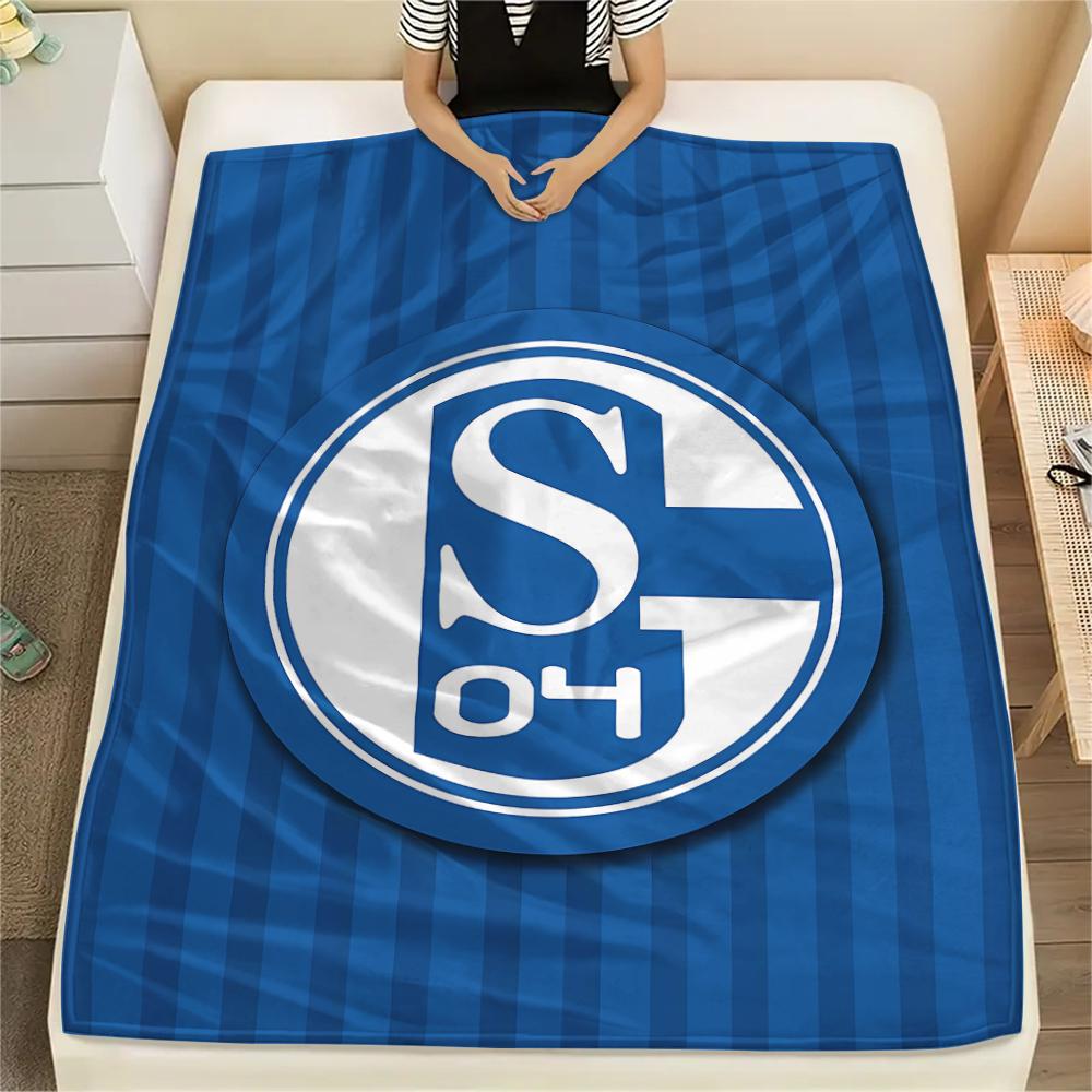 

1PC FC Schalke 04 Print Flannel Blanket, High quality All Seasons, Home Decor, Warmth and Comfort, Perfect for Christmas Gifts 150cm x 200cm
