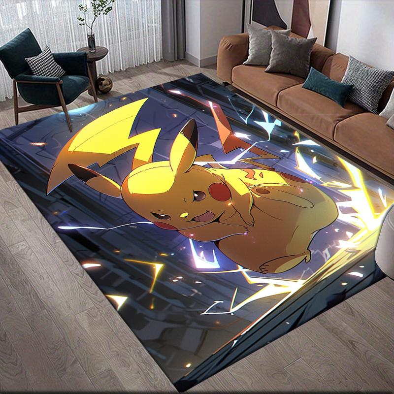 

Pikachu Cartoon2 Square Area Rug, Non-Slip Floor Mat for Living Room, Perfect Gift for Pokemon Fans.chl 60x90cm