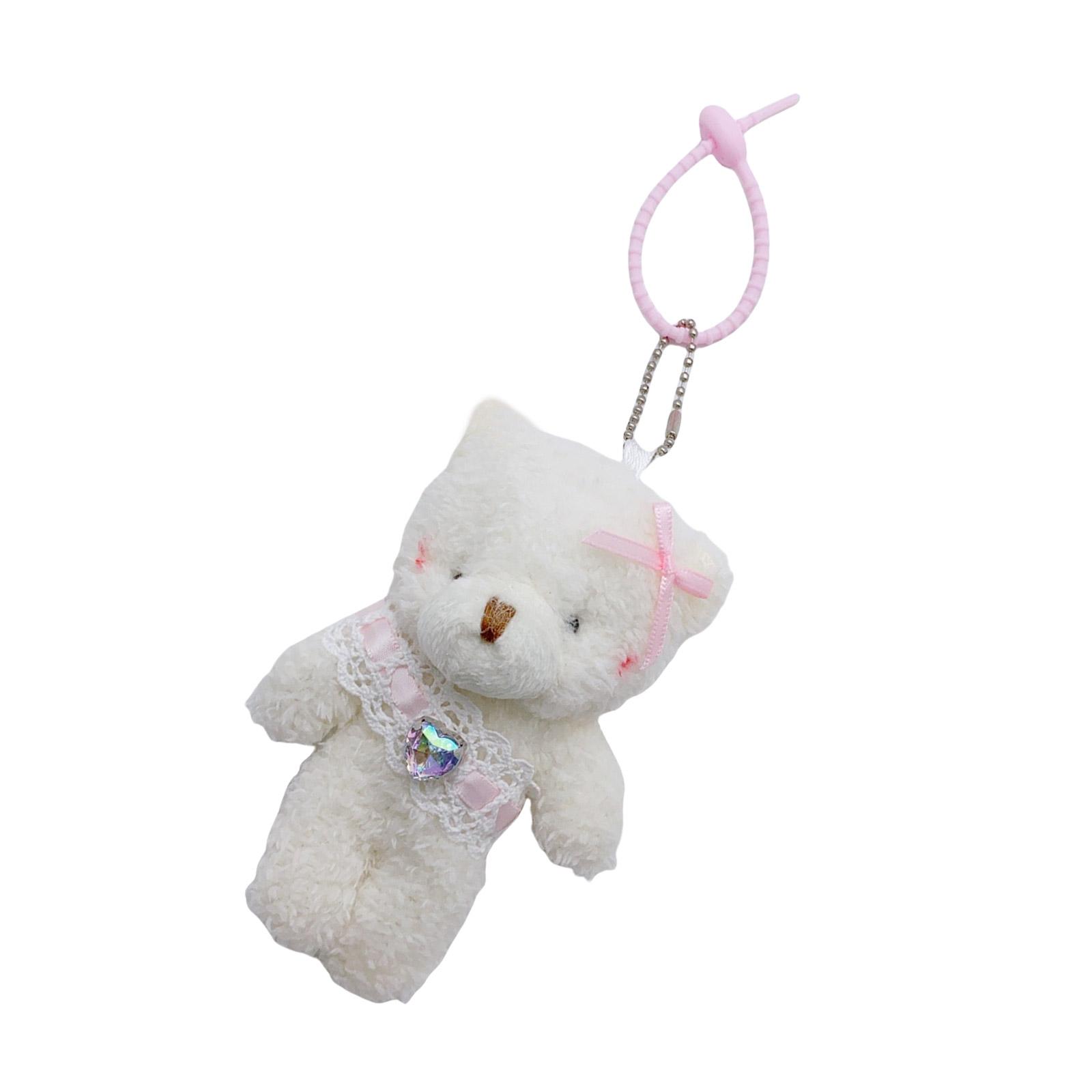 

Плюшевый брелок-подвеска в форме медведя, брелок для ключей с мягкой игрушкой, модный брелок, аксессуар-подвеска для ключей и сумок розовый