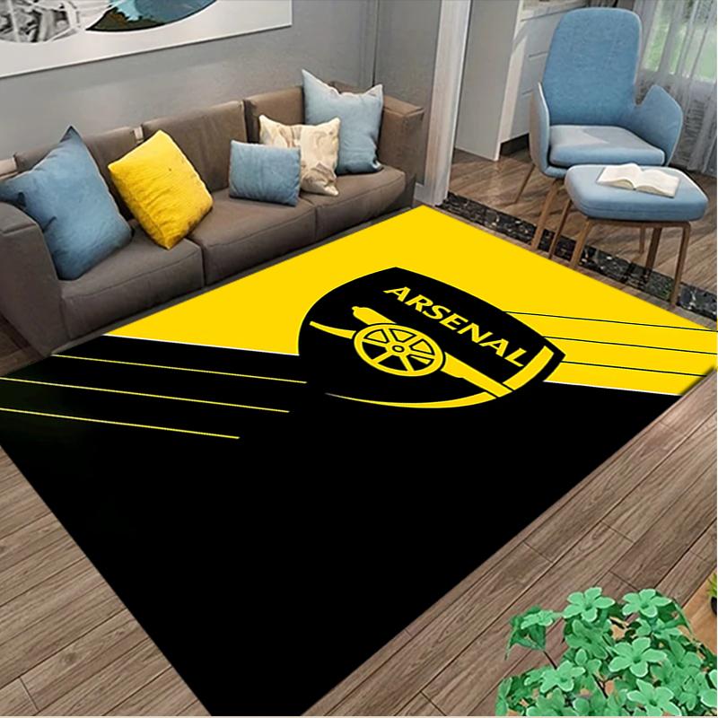 1pc Football Club Carpet for Room Floor Mat, Comfortable Office Chair Printed Area Rug, Beautiful Hotel Rug