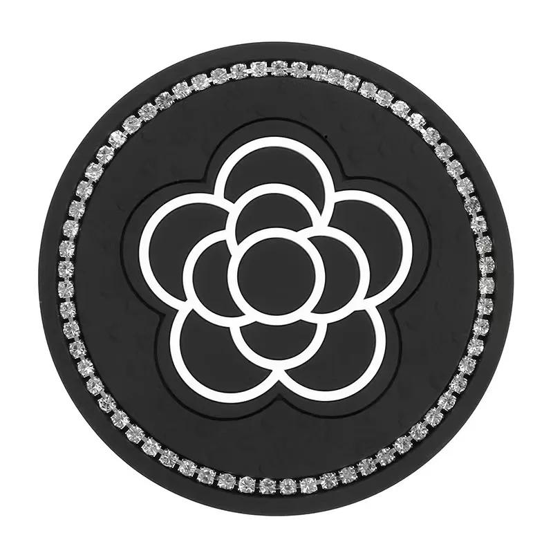 New 2PCS Bling Auto Car Cup Holder Insert Coasters Universal Vehicle Interior Accessories Anti Slip Crystal Cup Mat Holder