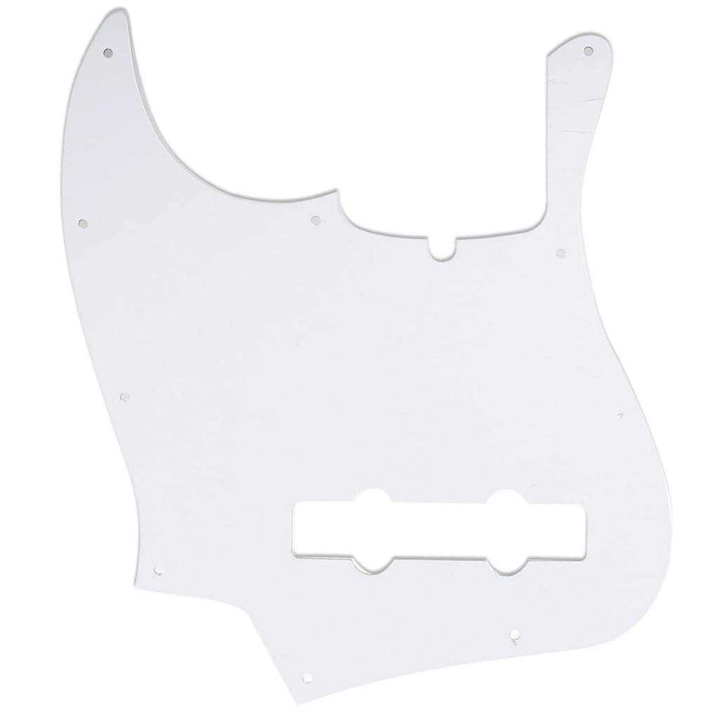 Musiclily Pro JB Jazz Bass Pickguard for Fender American Jazz White Pearl 10-hole 5-string Bass, 4-ply