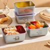 304 Stainless Steel Square Lunch Box For Students Kids Portable Sealed Food Container Reusable Refrigerator Fresh-Keeping Box