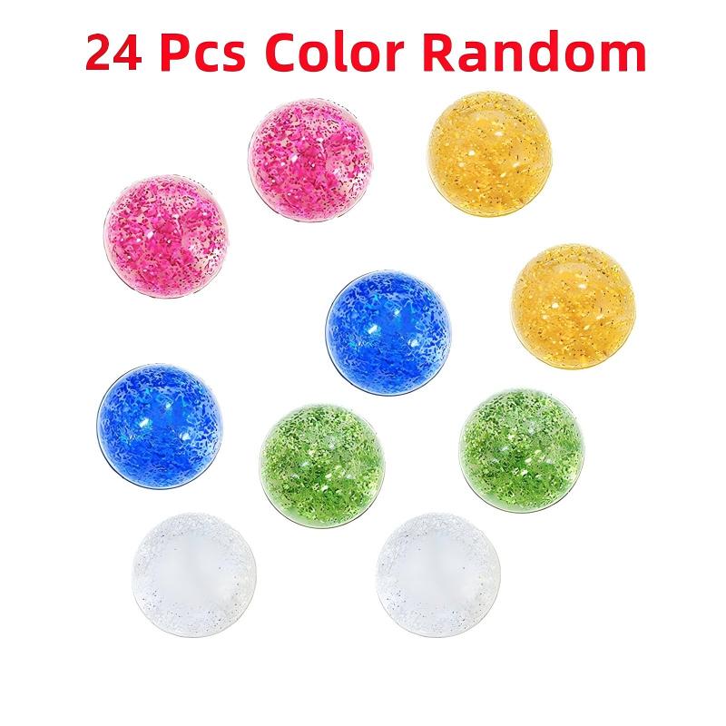 10pcs Children Bouncy Ball Toy Colored Bouncing Ball Rubber Outdoor Toys Sport Games Gold powder Elastic Juggling Jumping Balls