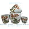 Blue and White Porcelain Chinese Ceramic Flower Pots - 4-Piece Set for Indoor and Outdoor Plants