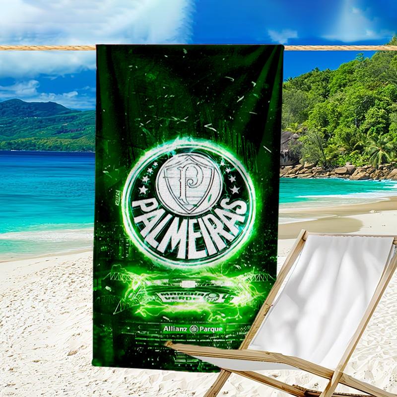 Grün-Weißes Strandtuch mit Passionsmuster, Superweiche Mikrofaser, Perfektes Geschenk zum Geburtstag, für Pool, Strand, Reisen, für Familie und Freunde
