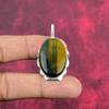 Tigerauge 925 Sterling Silber Anhänger, Handgefertigter Edelsteinanhänger Schmuck, Geschenke für Ehefrau Brandneuer Anhänger