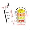 Pizza Pan Holder Dish Storage Foldable Hanging Kitchen Shelf Serving Stand Ingredient