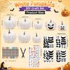 12-48PCS Paintable Pumpkins Foam Mini Pumpkins for Craft With Stickers Markers Halloween Party Favor Thanksgiving Table Decor