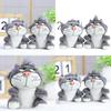 Adorable Lucifer Cat Plush Toy Keychain Cute Soft Figurine For Backpack Decoration