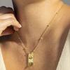 Collier Luxenter Brilliant Zirconia finition en or jaune 18 carats - Sufariz