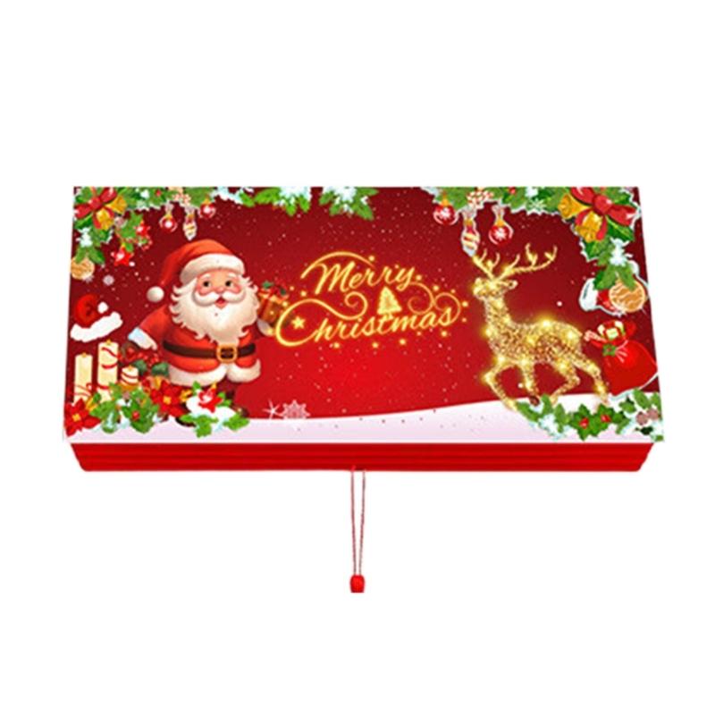 Folding Banknote Cards SantaClaus Cash Envelope 10 Pockets Organizers For Christmas Celebration