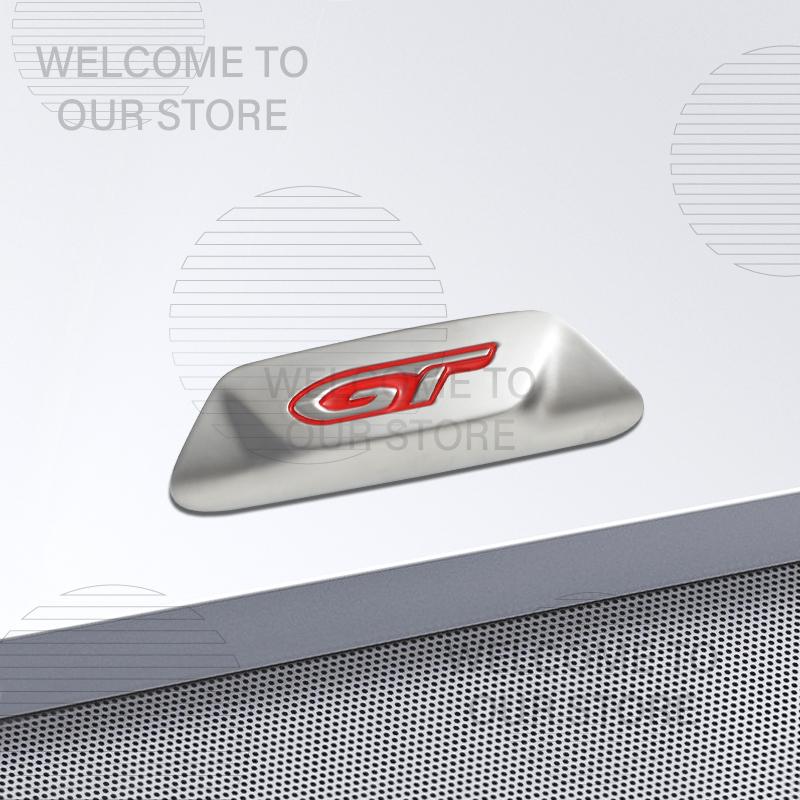 VZQR9 Car Decor Metal GT Emblem 3D Sticker For Peugeot 5008 208 508 4008 3008 GT Line Steering Wheel Badge Decals